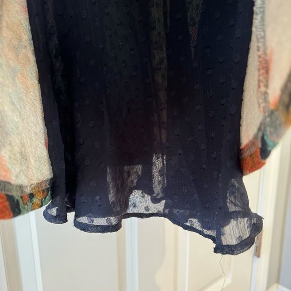 Anthropologie Saturday Sunday Grey Floral Print Dress - Size Medium - Picture 8 of 13